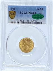 1901 $2.5 Liberty MS64 PCGS CAC