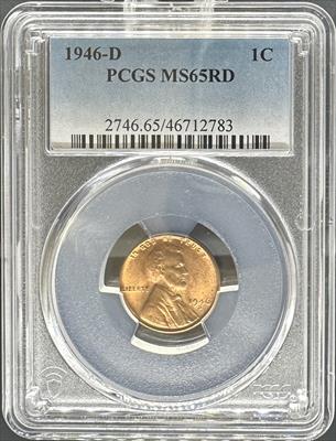 1946-D Lincoln Cent MS65RD PCGS