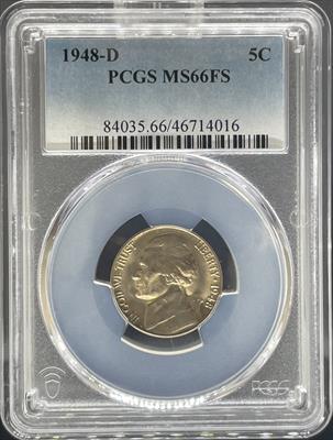 1948-D Jefferson Nickel MS66FS PCGS