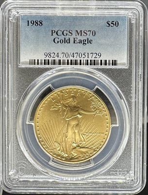 1988 G$50 Eagle MS70 PCGS