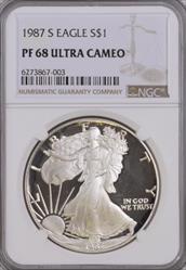 1987-S Silver Eagle PF68UCAM NGC