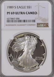 1989-S Silver Eagle PF69UCAM NGC