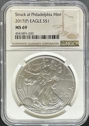 2017 Silver Eagle MS70 PCGS First Strike