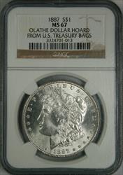 1887 Morgan Dollar MS67 NGC