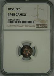 1860 Three Cent Silver PR65CAM NGC