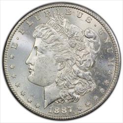 1887-S Morgan Dollar, S/S, VAM 2, PCGS MS-63