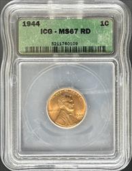 1944 Lincoln Cent MS67RD ICG