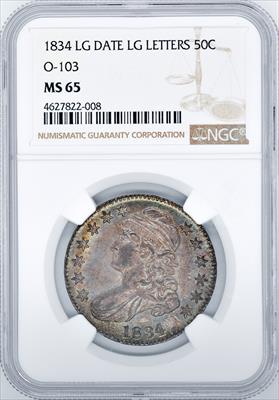 1834 CAPPED BUST 50C