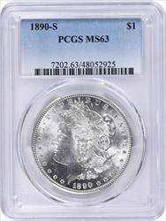 1890-S Morgan Silver Dollar MS63 PCGS