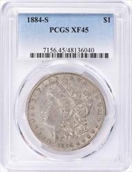 1884-S Morgan Silver Dollar EF45 PCGS
