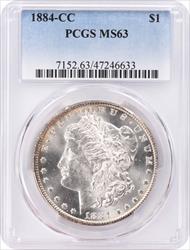 1884-CC Morgan Silver Dollar MS63 PCGS