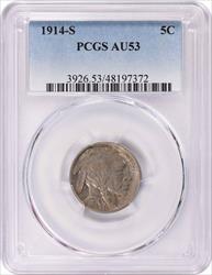 1914-S Buffalo Nickel AU53 PCGS