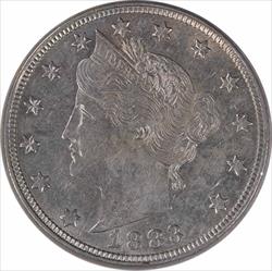 1883 Liberty Nickel No Cents AU Uncertified