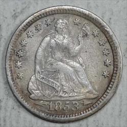 1853-O Seated Liberty Half Dime, Very Fine+, Better Type