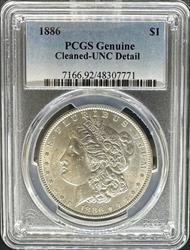 1886 Morgan Dollar UNC Details PCGS