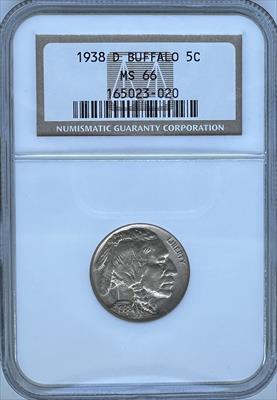 1938-D Buffalo Nickel MS66 NGC
