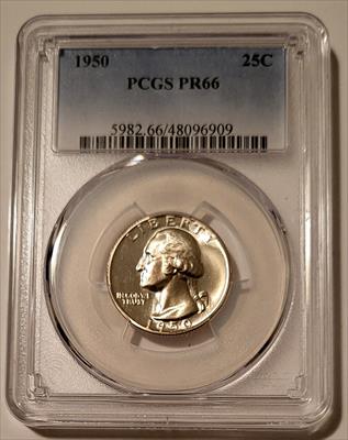 1950 Washington Quarter PR66 PCGS Low Proof Mintage