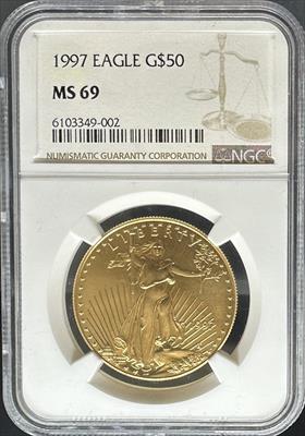 1997 G$50 Eagle MS69 NGC