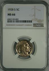 1928-S Buffalo Nickel MS66 NGC