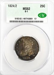 1824 CAPPED BUST 25C
