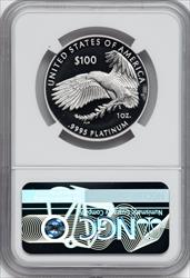 2022-W $100 One-Ounce Platinum Eagle Freedom of Speech FDI NGC PF70 Ron Harrigal Signed