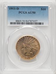 1911-D $10 Indian Eagle PCGS AU50