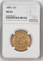1888 $10 Liberty Eagle NGC MS62