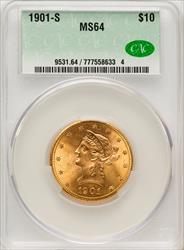 1901-S $10 Liberty Eagle CACG MS64