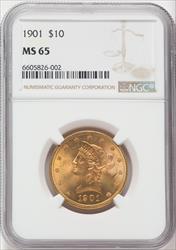 1901 $10 Liberty Eagle NGC MS65