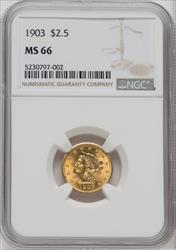 1903 $2.50 Liberty Quarter Eagle NGC MS66