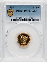 1904 $2.50 CA Proof Liberty Quarter Eagle PCGS PR66
