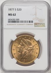 1877-S $20 Liberty Double Eagle NGC MS62