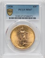 1928 $20 Saint-Gaudens Double Eagle PCGS MS67