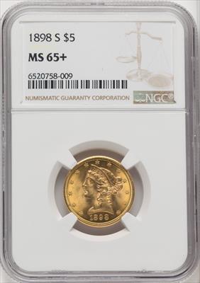 1898-S $5 Liberty Half Eagle NGC MS65+