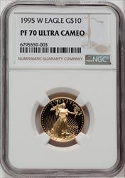 1995-W $10 Quarter-Ounce Gold Eagle NGC PF70
