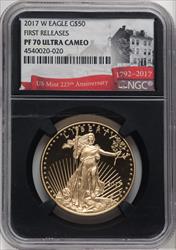 2017-W $50 One-Ounce Gold Eagle First Strike NGC PF70