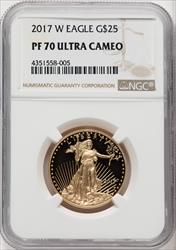 2017-W $25 Half-Ounce Gold Eagle First Strike NGC PF70