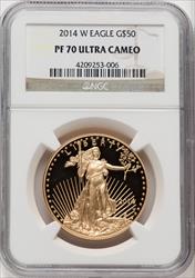 2014-W $50 One-Ounce Gold Eagle NGC PF70