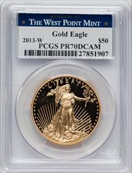 2013-W $50 One-Ounce Gold Eagle PCGS PR70