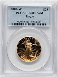 2002-W $25 Half-Ounce Gold Eagle PCGS PR70