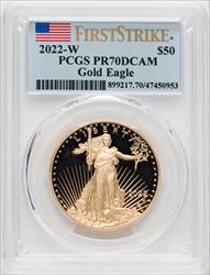 2022-W G$50 One Ounce Gold Eagle FS PCGS PR70