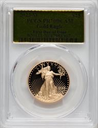 2023-W G$25 Half Ounce Gold Eagle First Day of Issue Gold Foil PCGS PR70