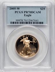2005-W $25 Half-Ounce Gold Eagle Blue Gradient PCGS PR70