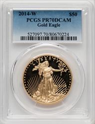 2014-W $50 One-Ounce Gold Eagle Blue Gradient PCGS PR70