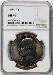 1971 $1 Eisenhower Dollar NGC MS66