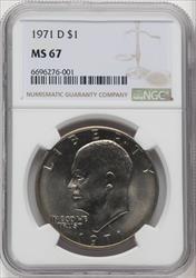 1971-D $1 Eisenhower Dollar NGC MS67