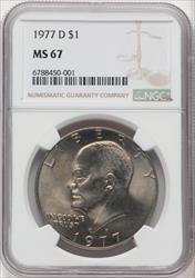 1977-D $1 Eisenhower Dollar NGC MS67