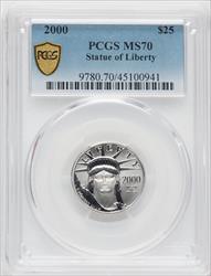 2000 $25 Quarter-Ounce Platinum Eagle PCGS MS70