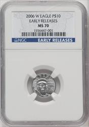 2006-W $10 Tenth-Ounce Platinum Eagle First Strike Burnished NGC MS70