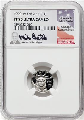 1999-W $10 Tenth-Ounce Platinum DC NGC PF70